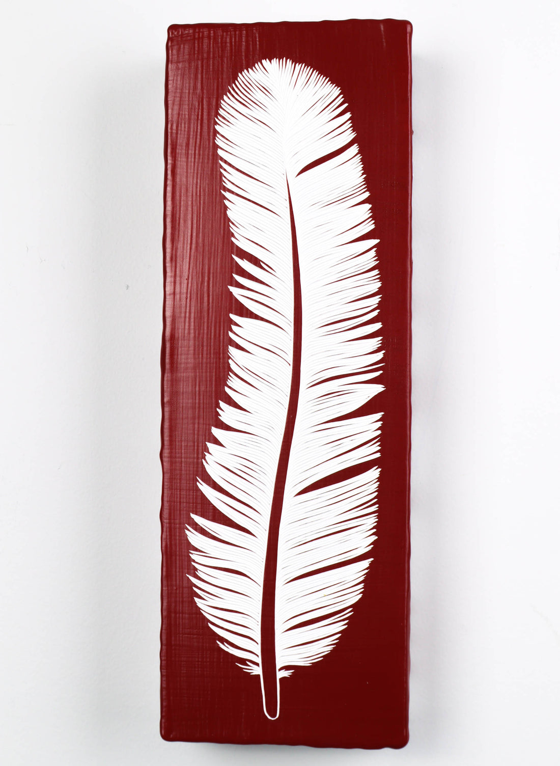 Raukura in Red - Original Carved Painting