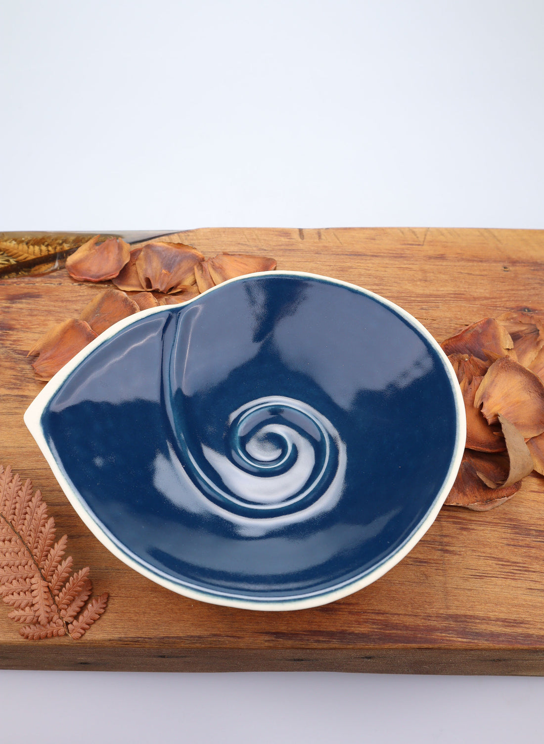 Medium Nautilus Plate - Navy