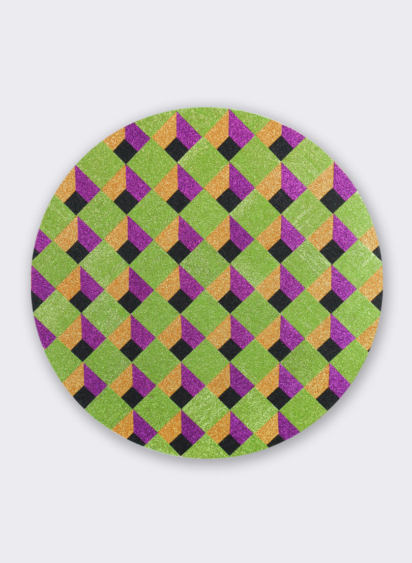 600mm Round - Gold, Green, Pink and Black