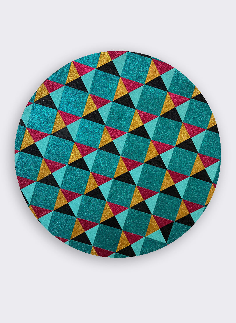 600mm Round - Gold, Turquoise &amp; Pink