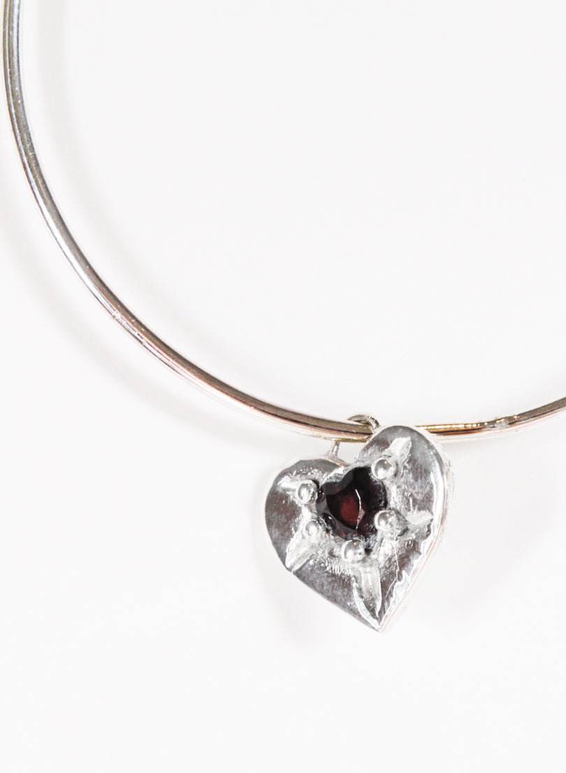 Sweet Heart Bangle - Garnet