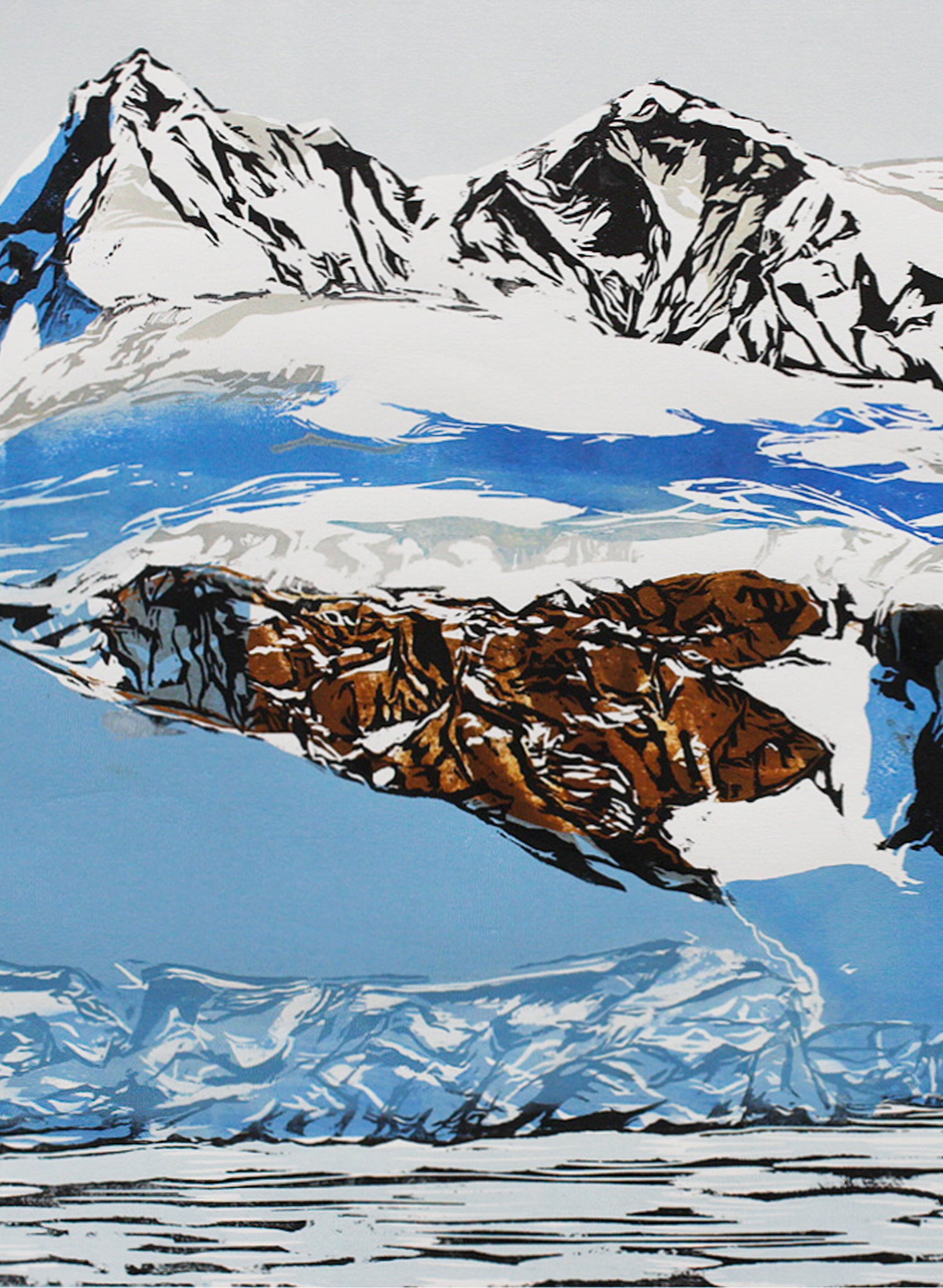 Antarctica Brown Bluff | Large - Woodblock Print