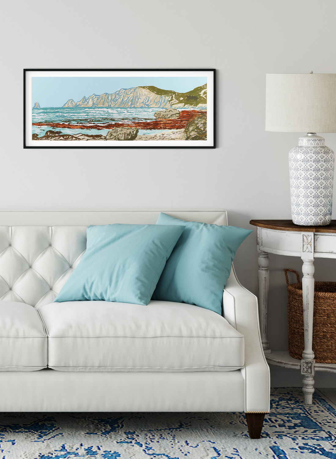 Cape Kidnappers - Woodblock Print