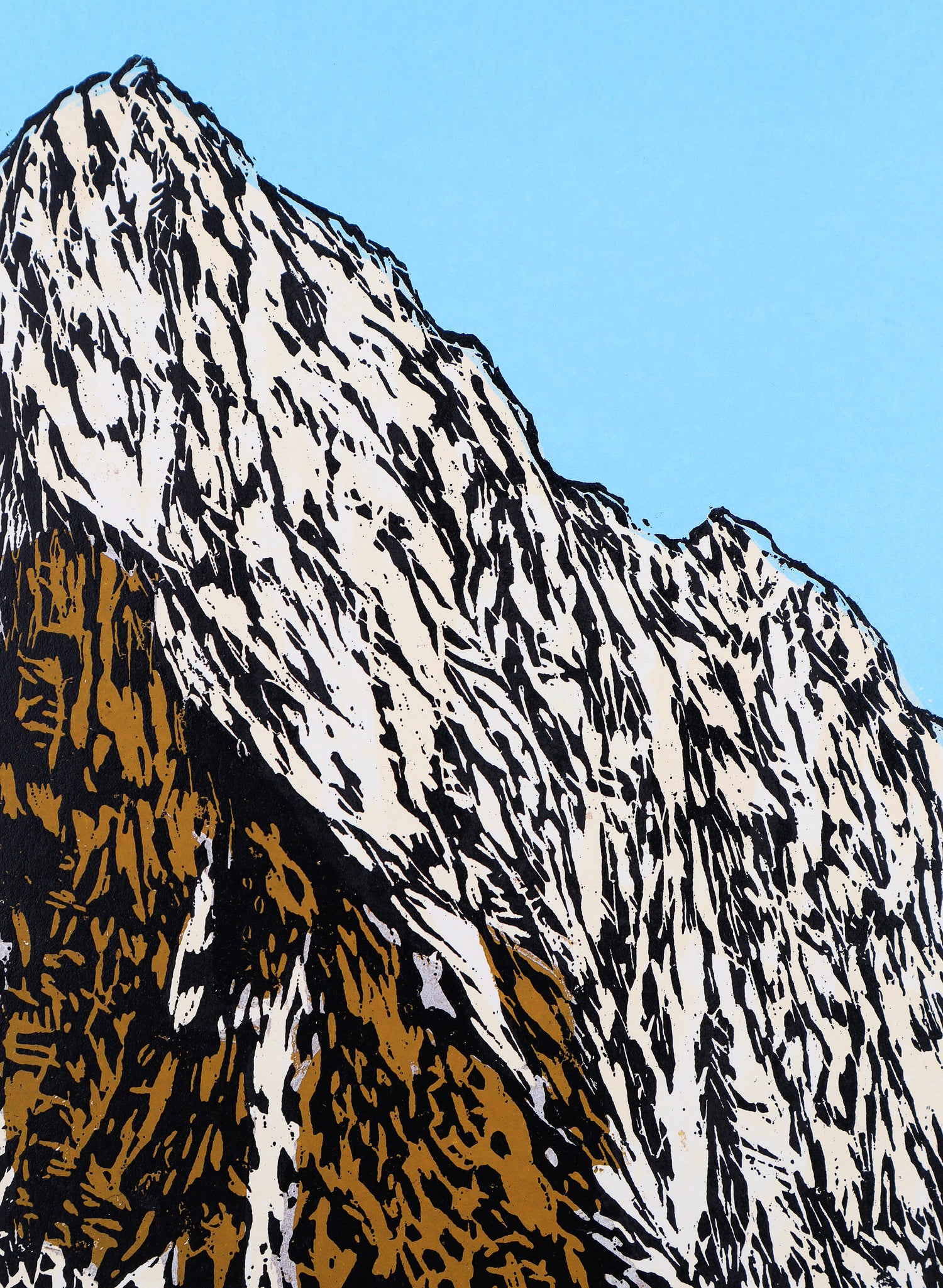 Mitre Peak - Woodblock Print