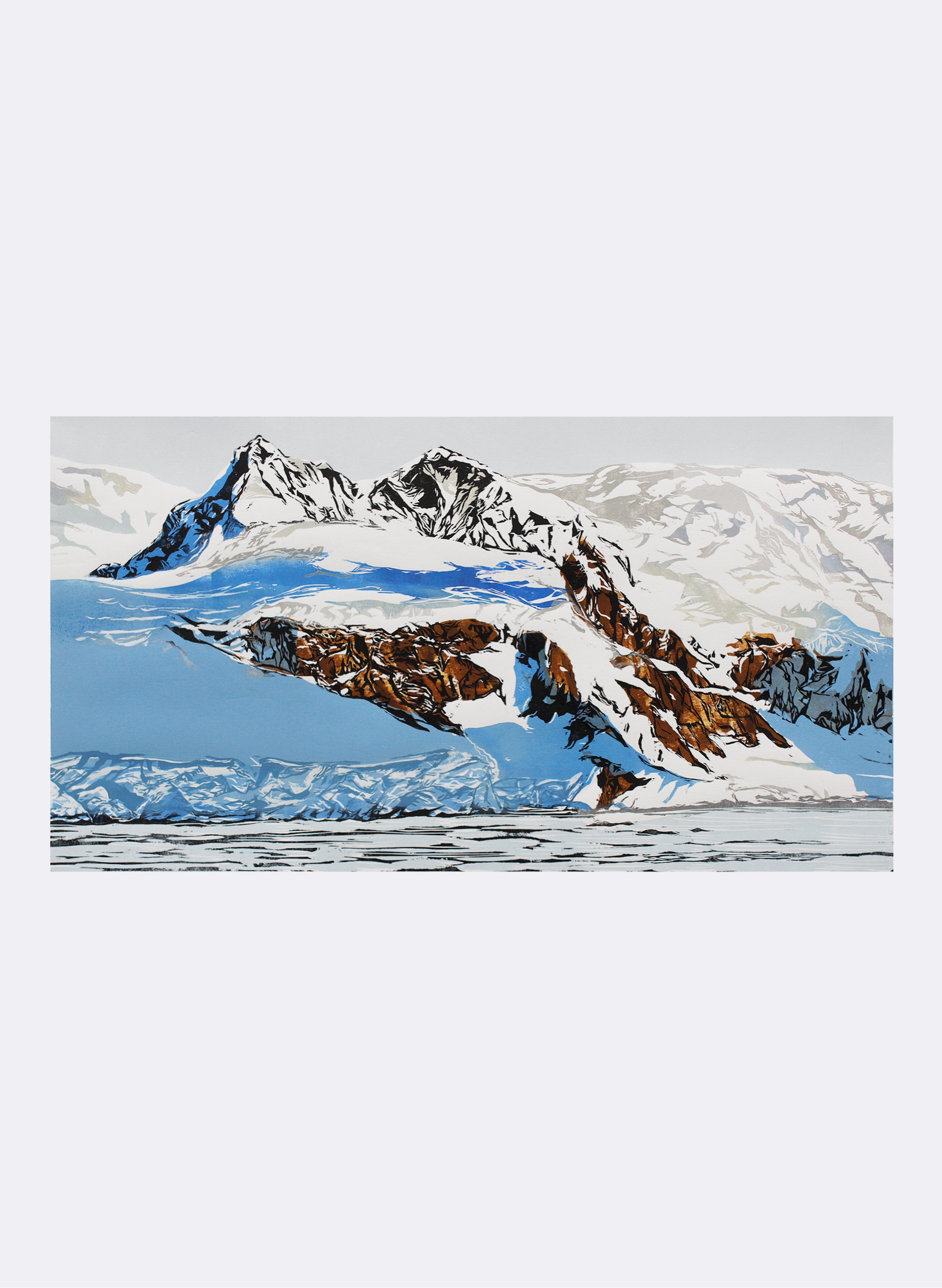 Antarctica Brown Bluff | Large - Woodblock Print