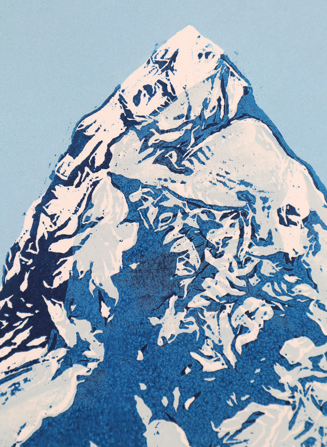 Mount Aspiring - Woodblock Print
