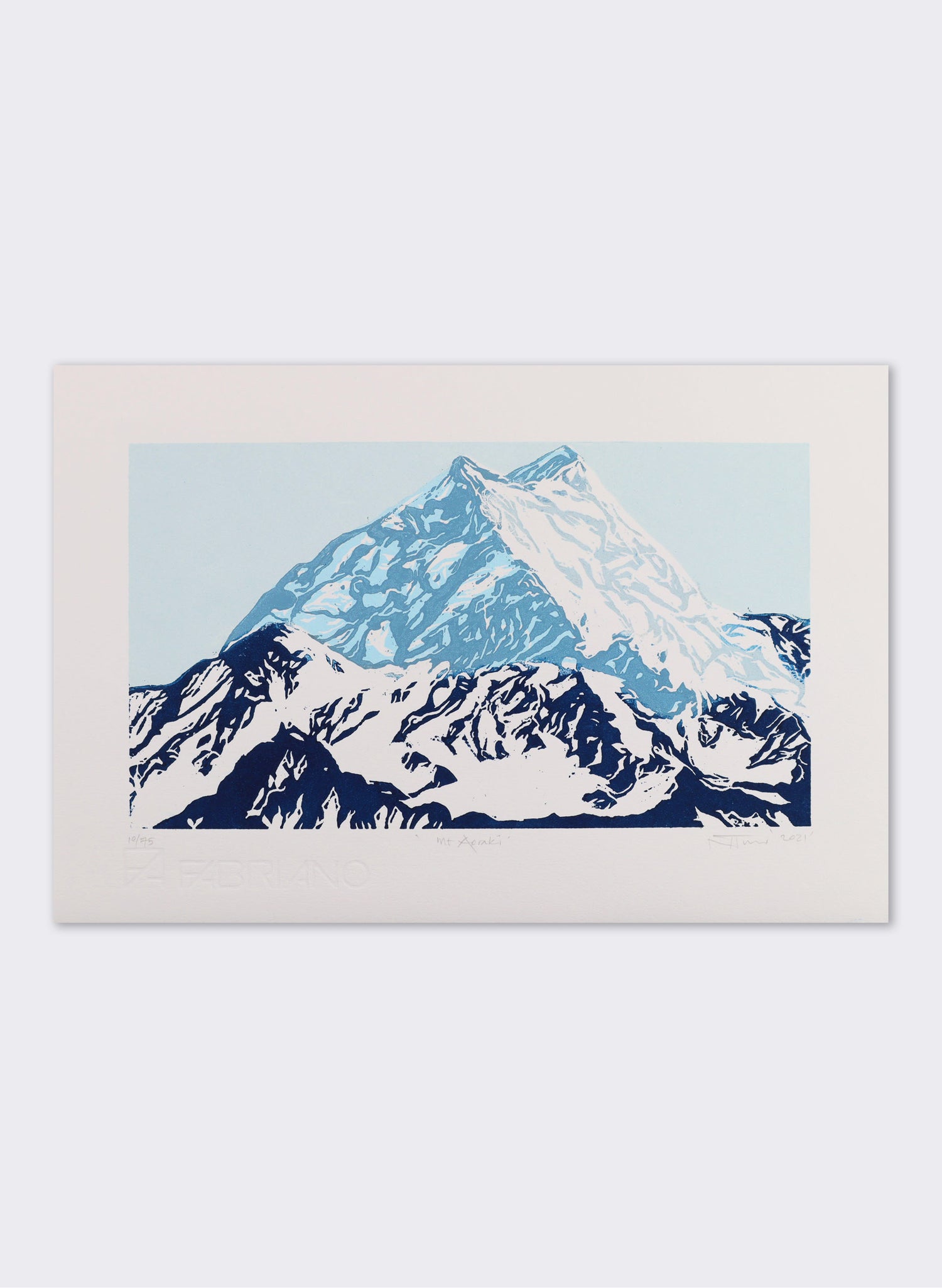 Aoraki - Woodblock Print