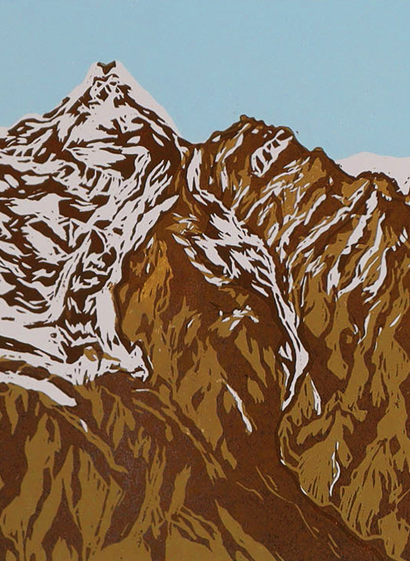 The Remarkables II - Woodblock Print