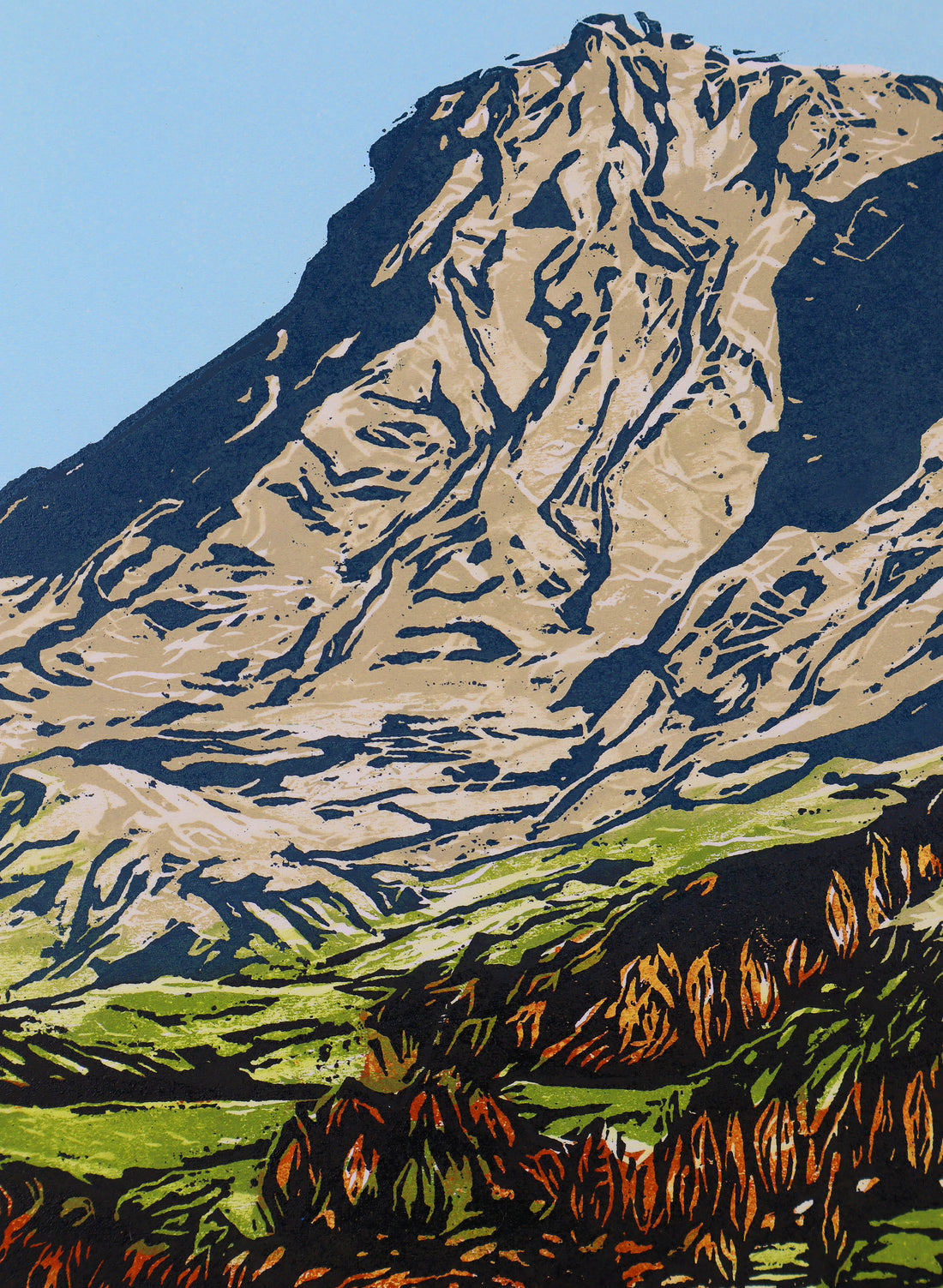 Craggy Range - Woodblock Print