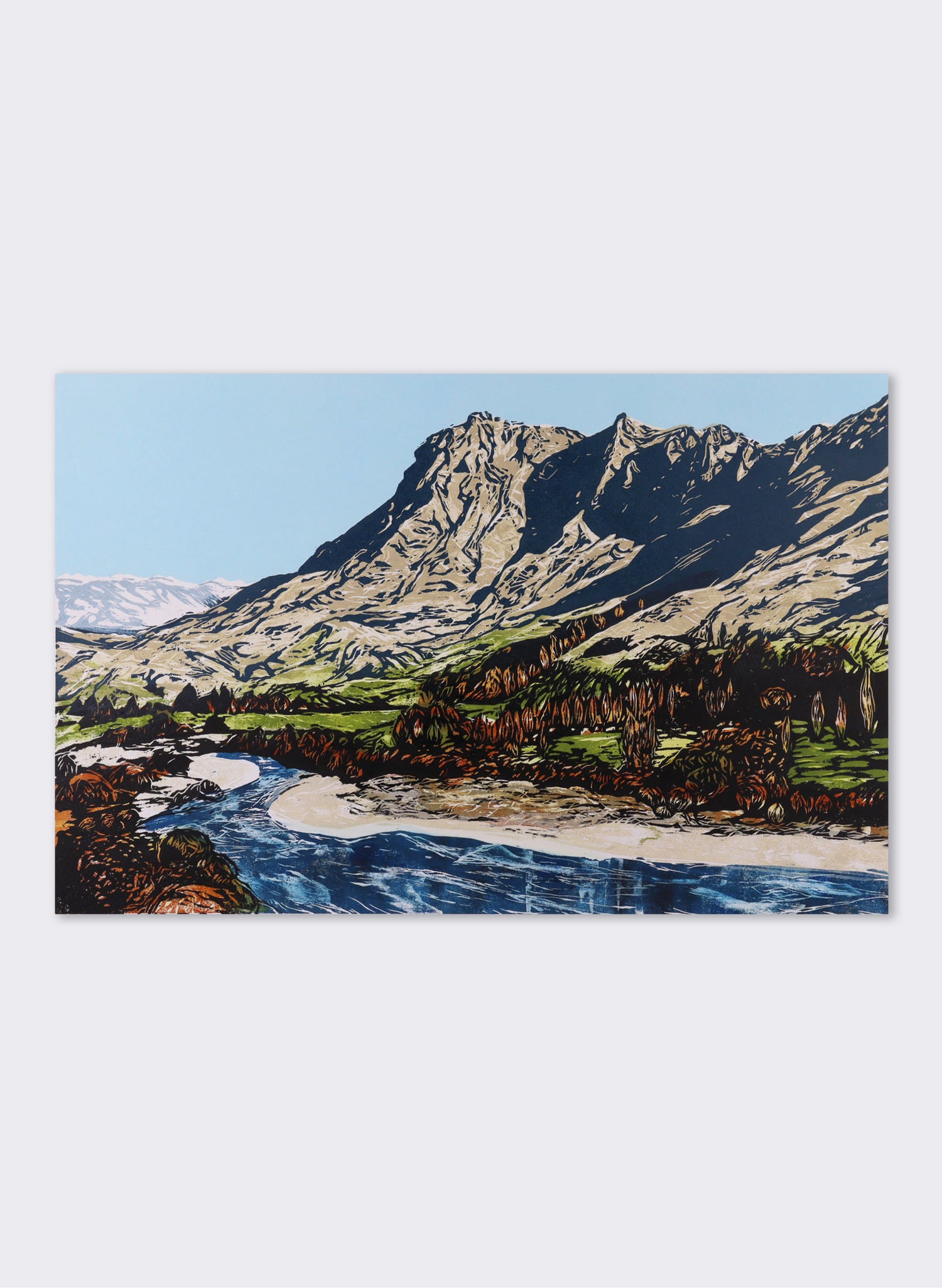 Craggy Range - Woodblock Print