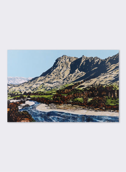 Craggy Range - Woodblock Print