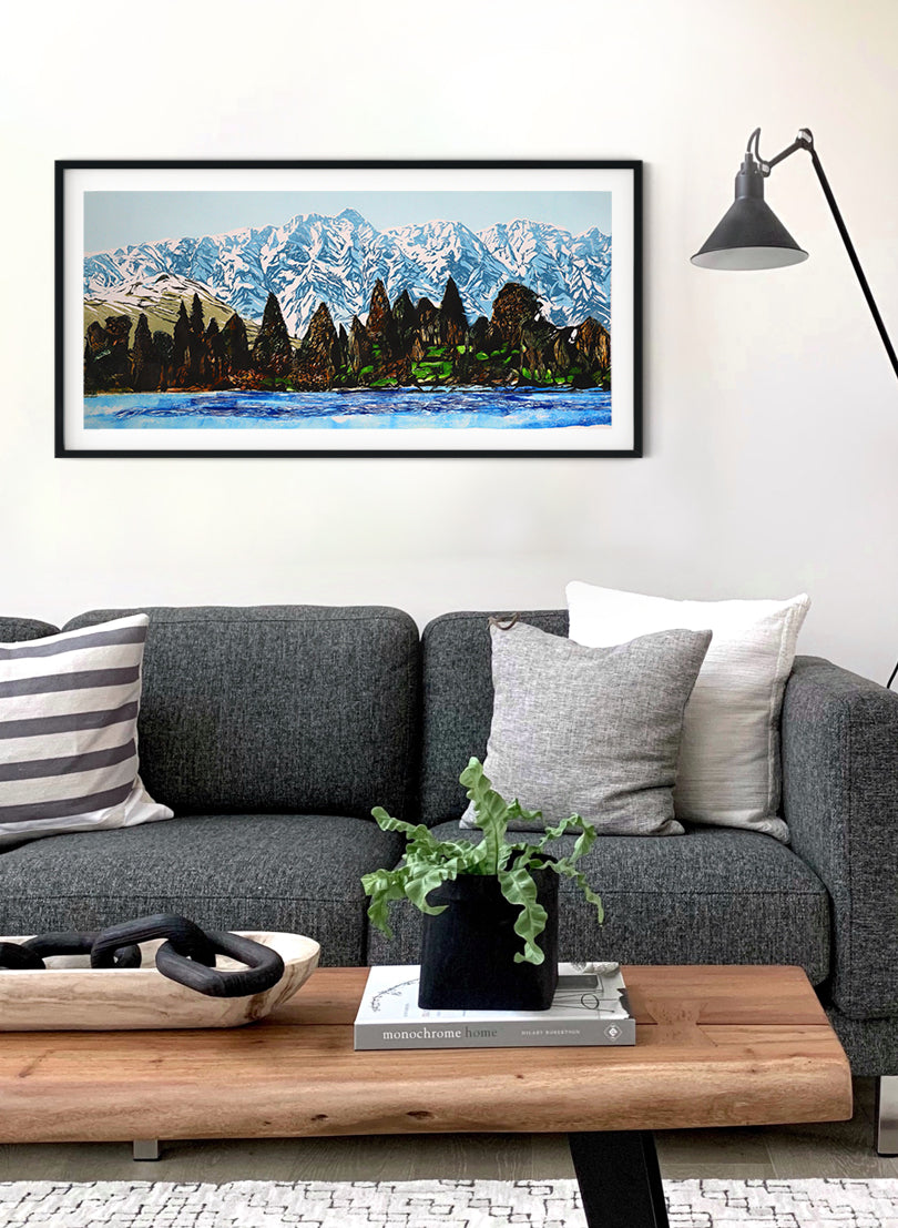 The Remarkables VI - Woodblock Print