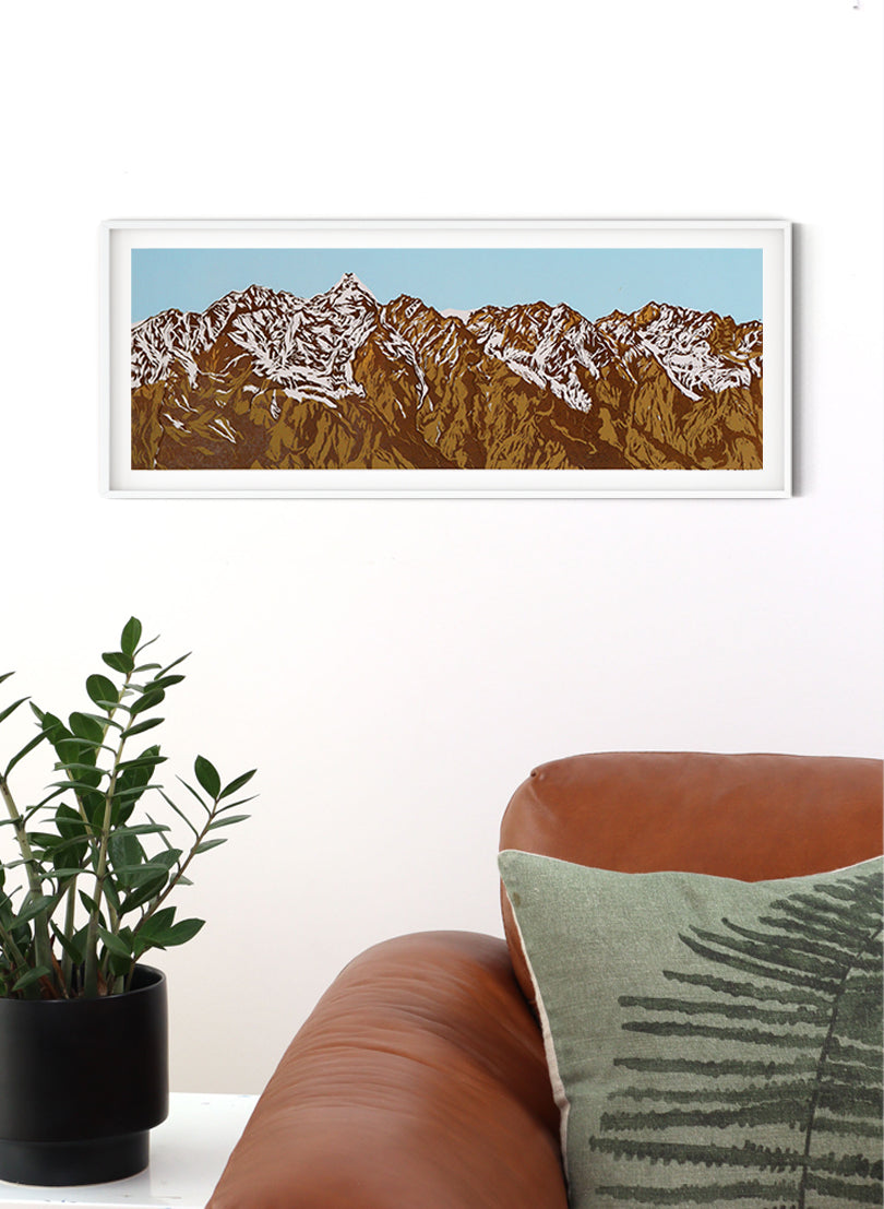 The Remarkables II - Woodblock Print