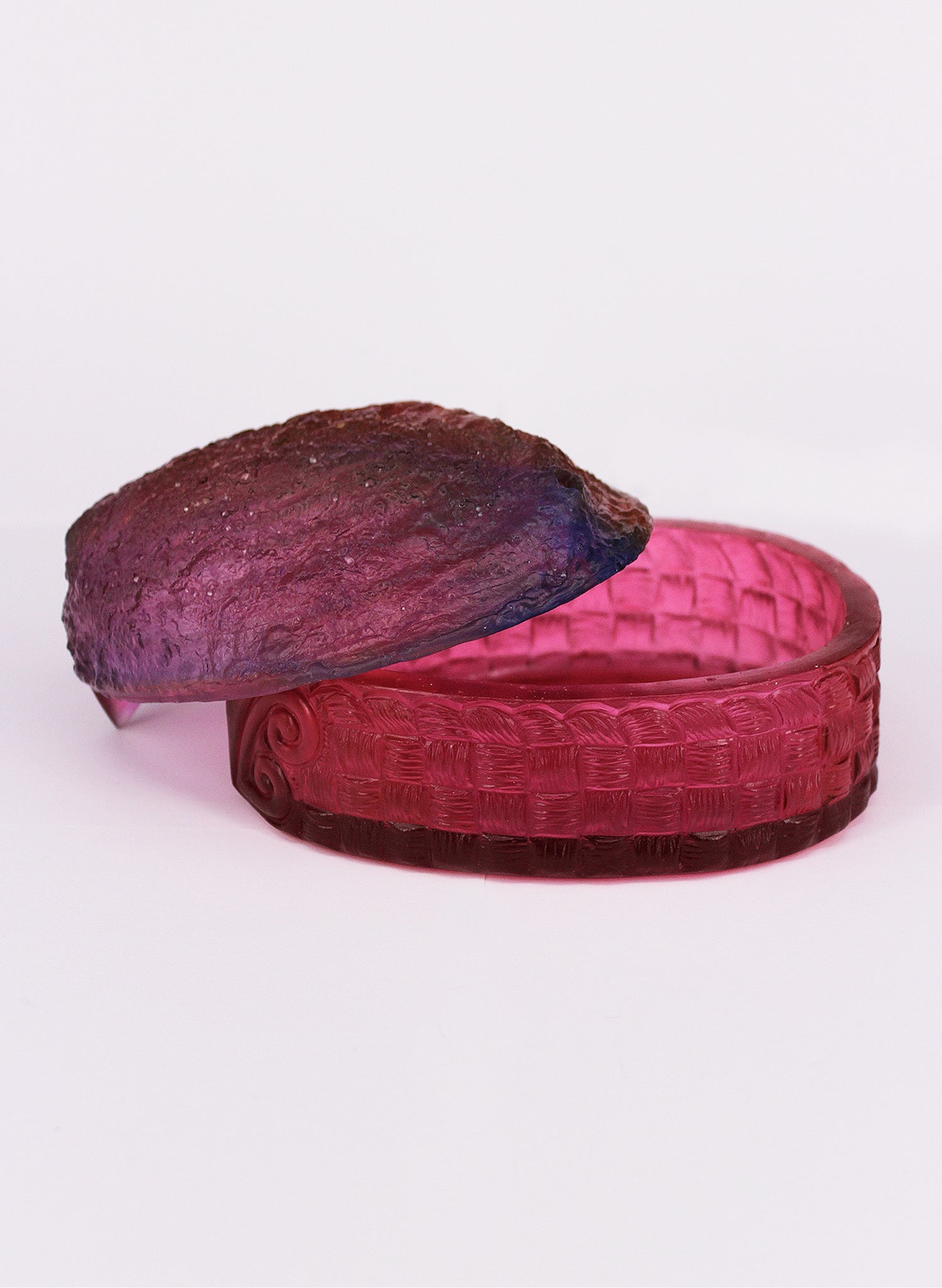 Paua Shell Box - Red/Pink
