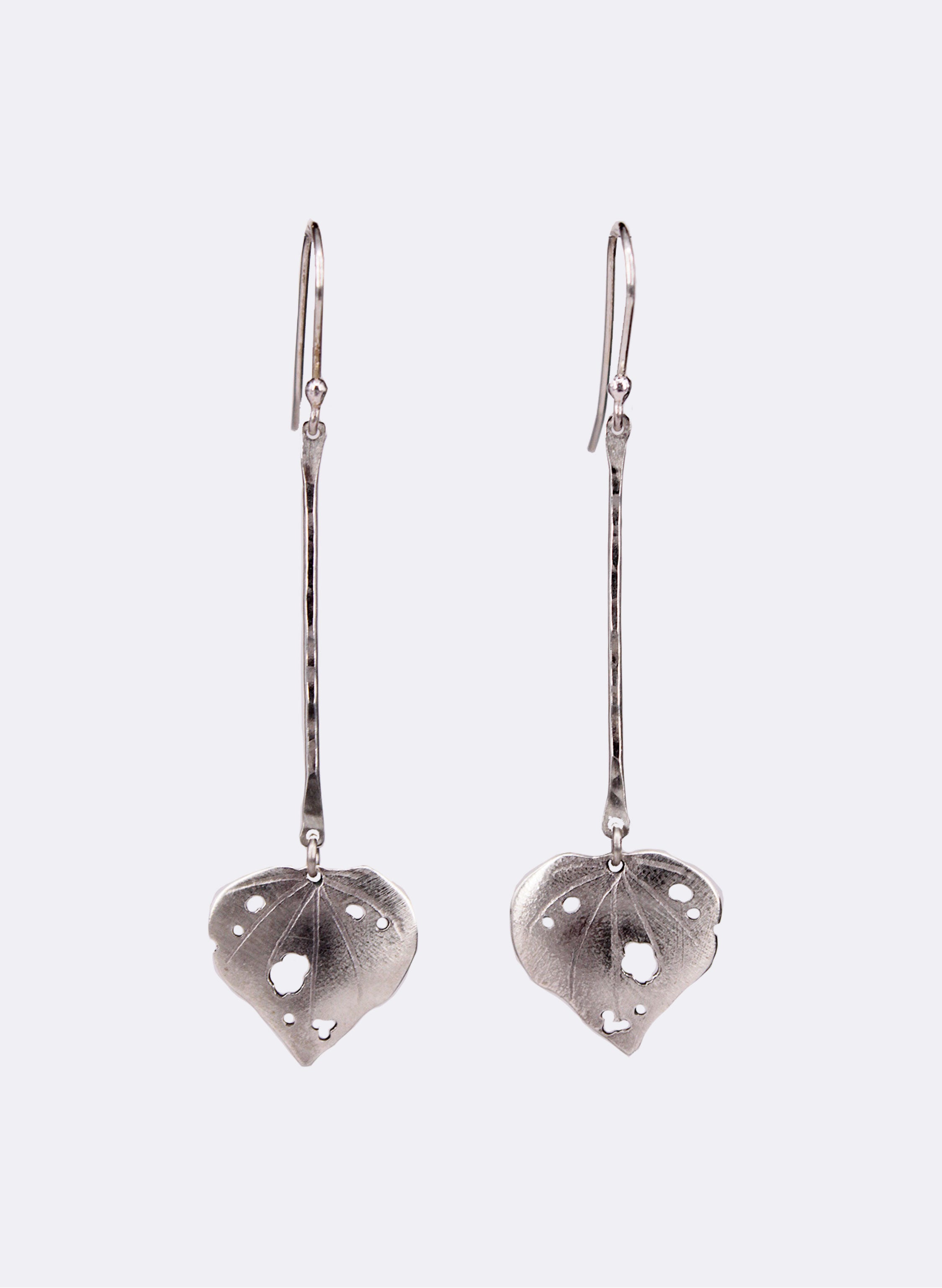 Little Kawakawa Leaf Earrings - Long