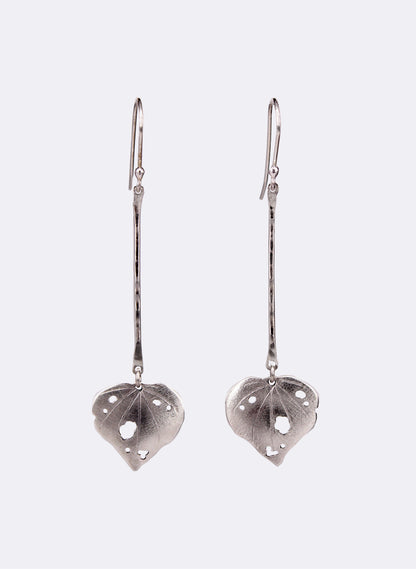 Little Kawakawa Leaf Earrings - Long