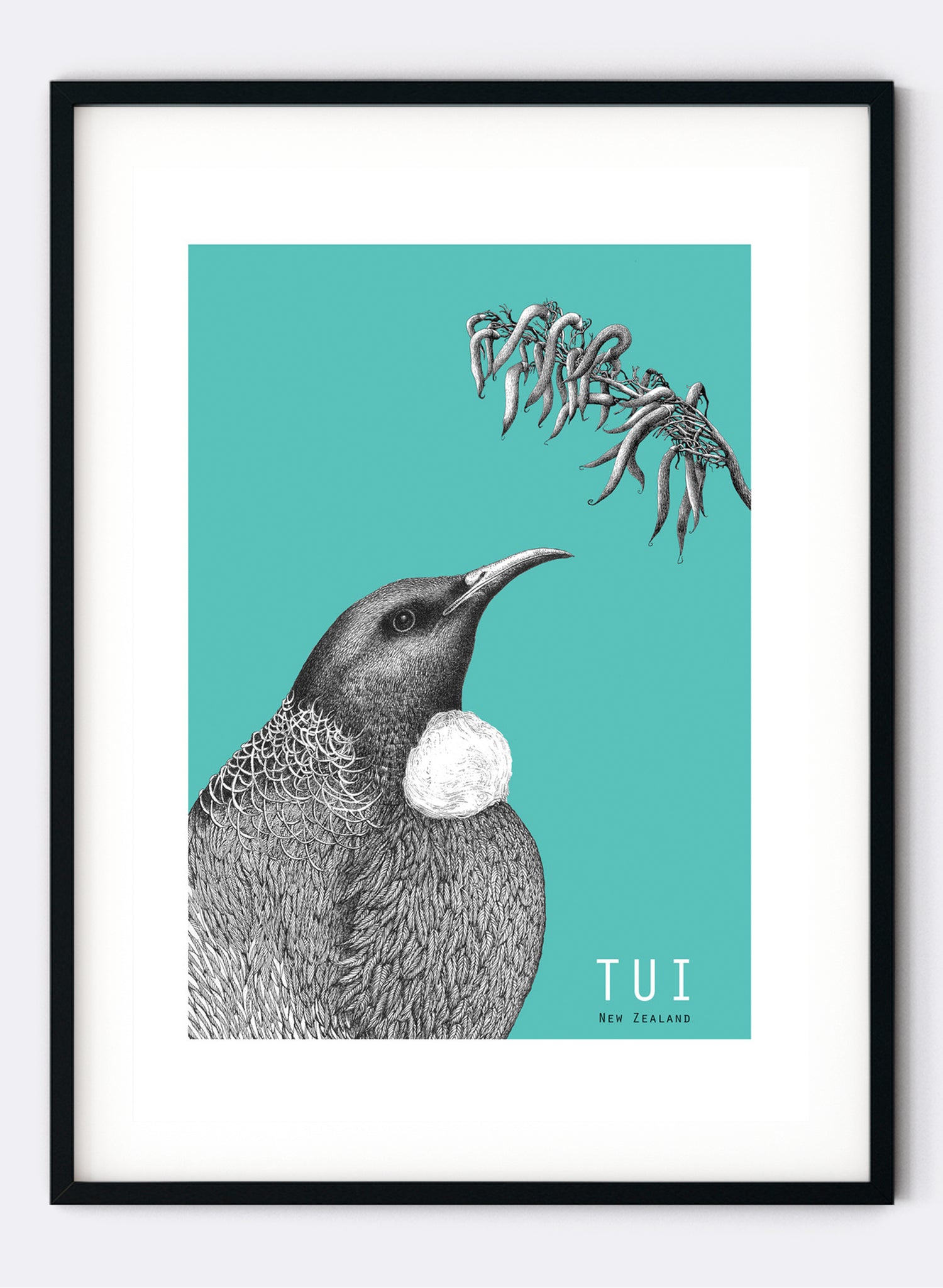 Tūī Print (Emerald) - Digital Print