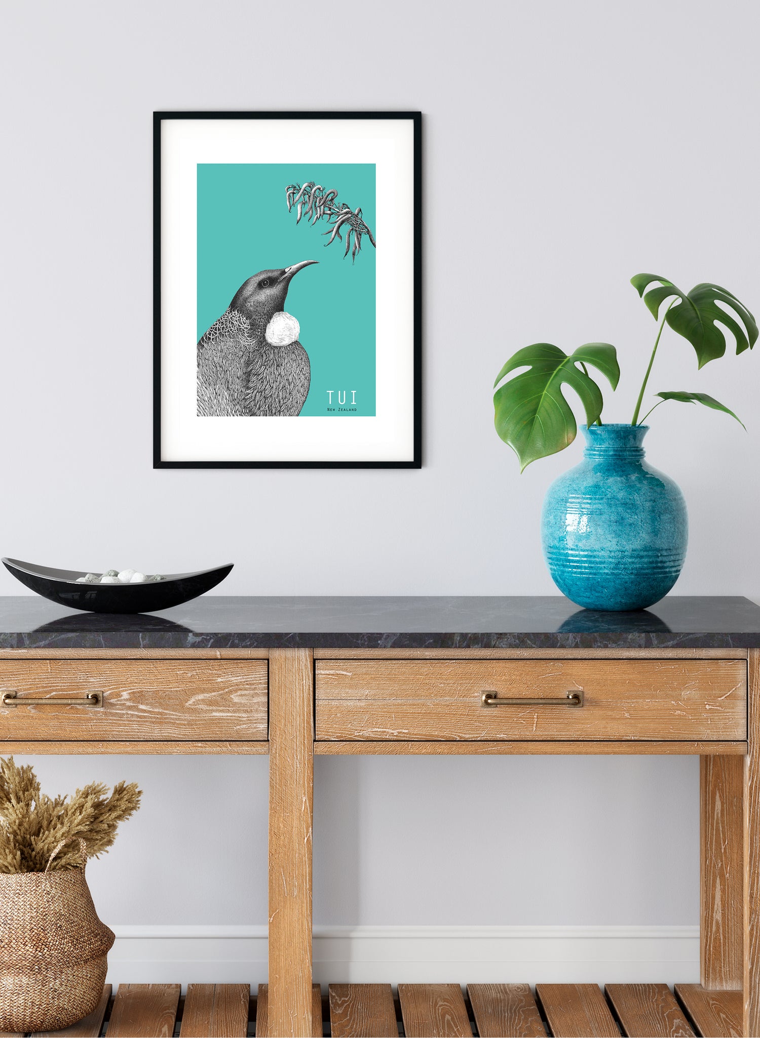 Tūī Print (Emerald) - Digital Print