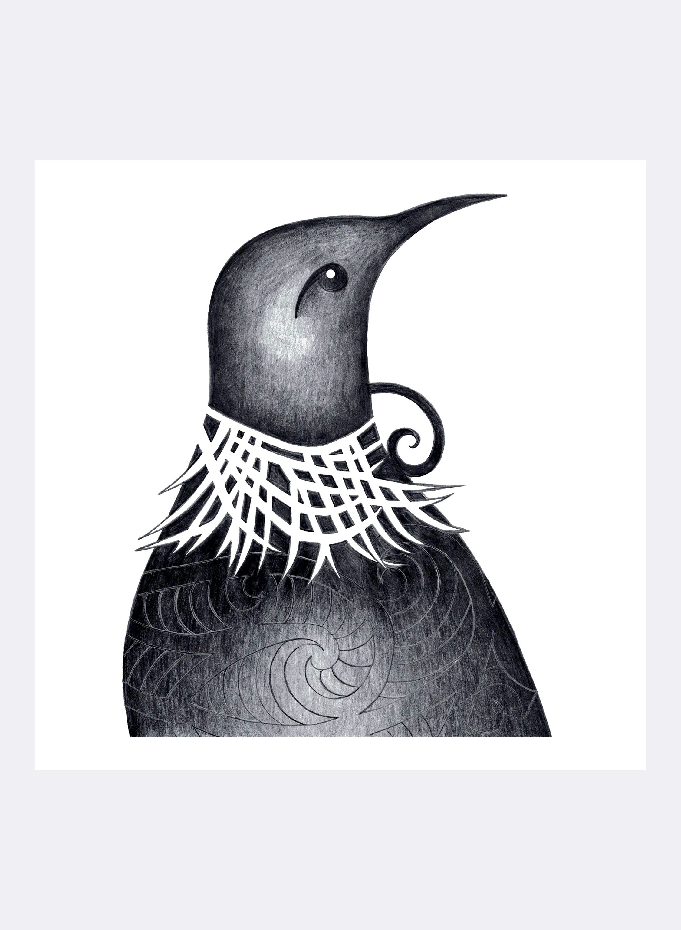 Song Of The Tūī - Embossed Giclée Print