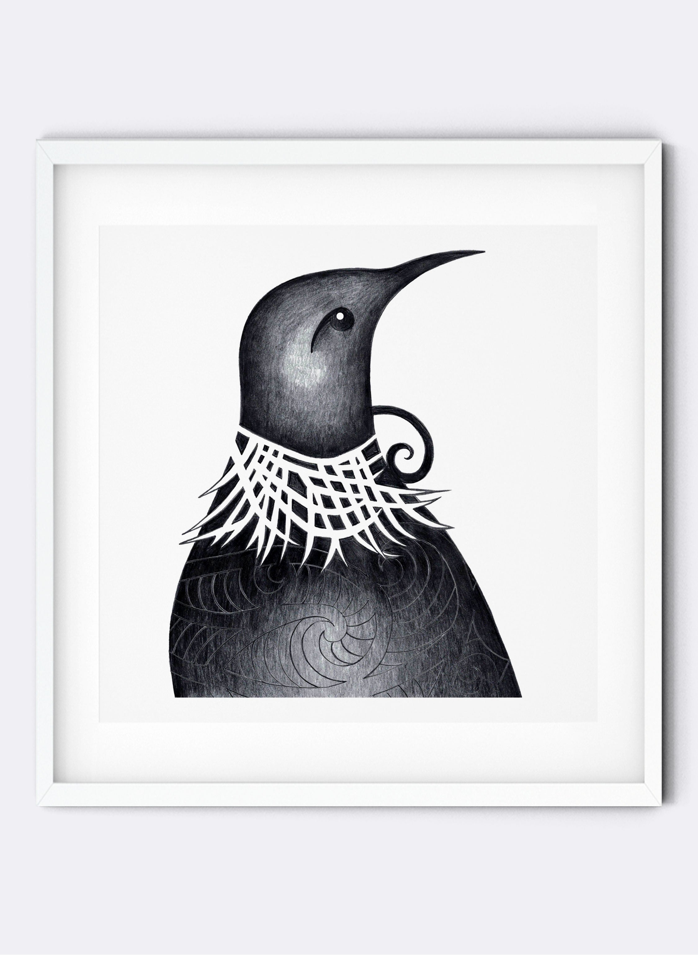 Song Of The Tūī - Embossed Giclée Print