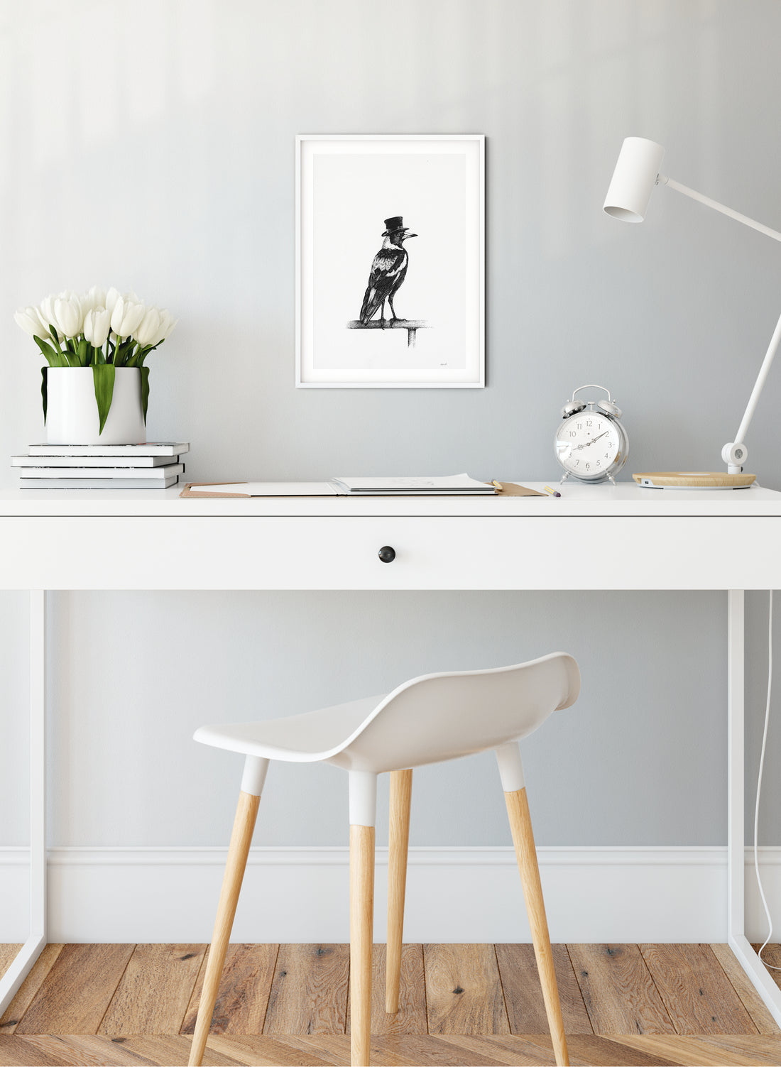 Top Hat Magpie - Giclée Print