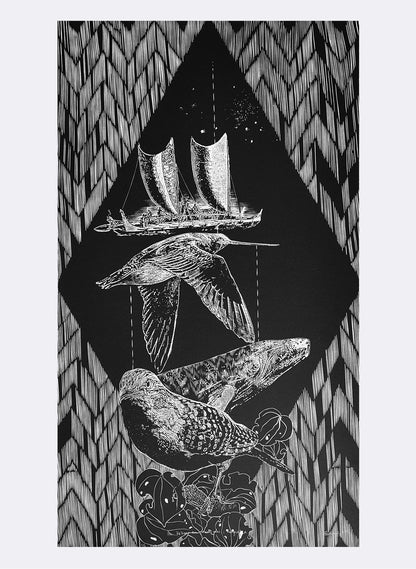 He kā Kano au i ruia mai i Rangiātea (I Am A Seed Sown From Rangiātea) - Mixed Media Print | FRAMED