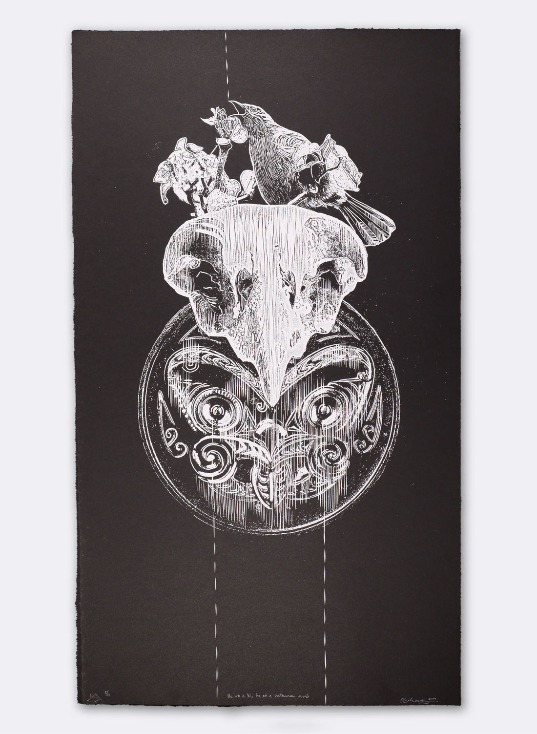 He rā e tō, he rā e putamai anō (A Day To Draw, A Day To Blossom Again) - Mixed Media Print | FRAMED