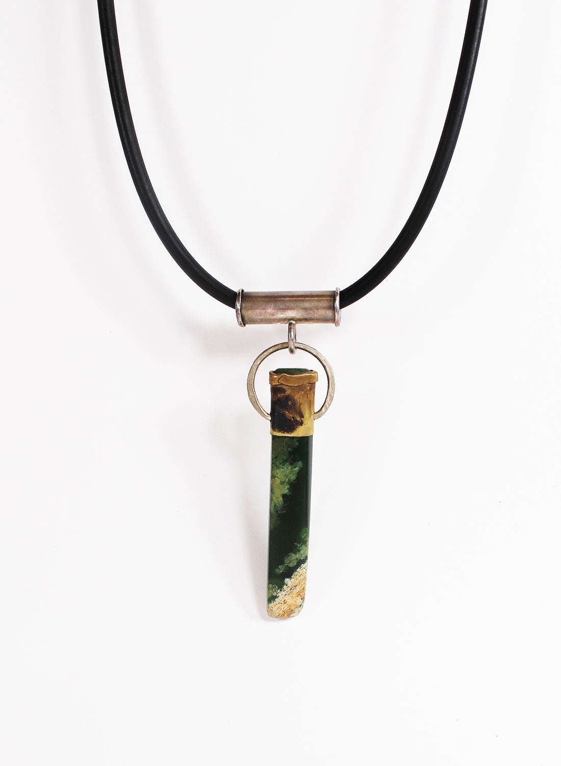 Pounamu Pendant with Rubber Cord