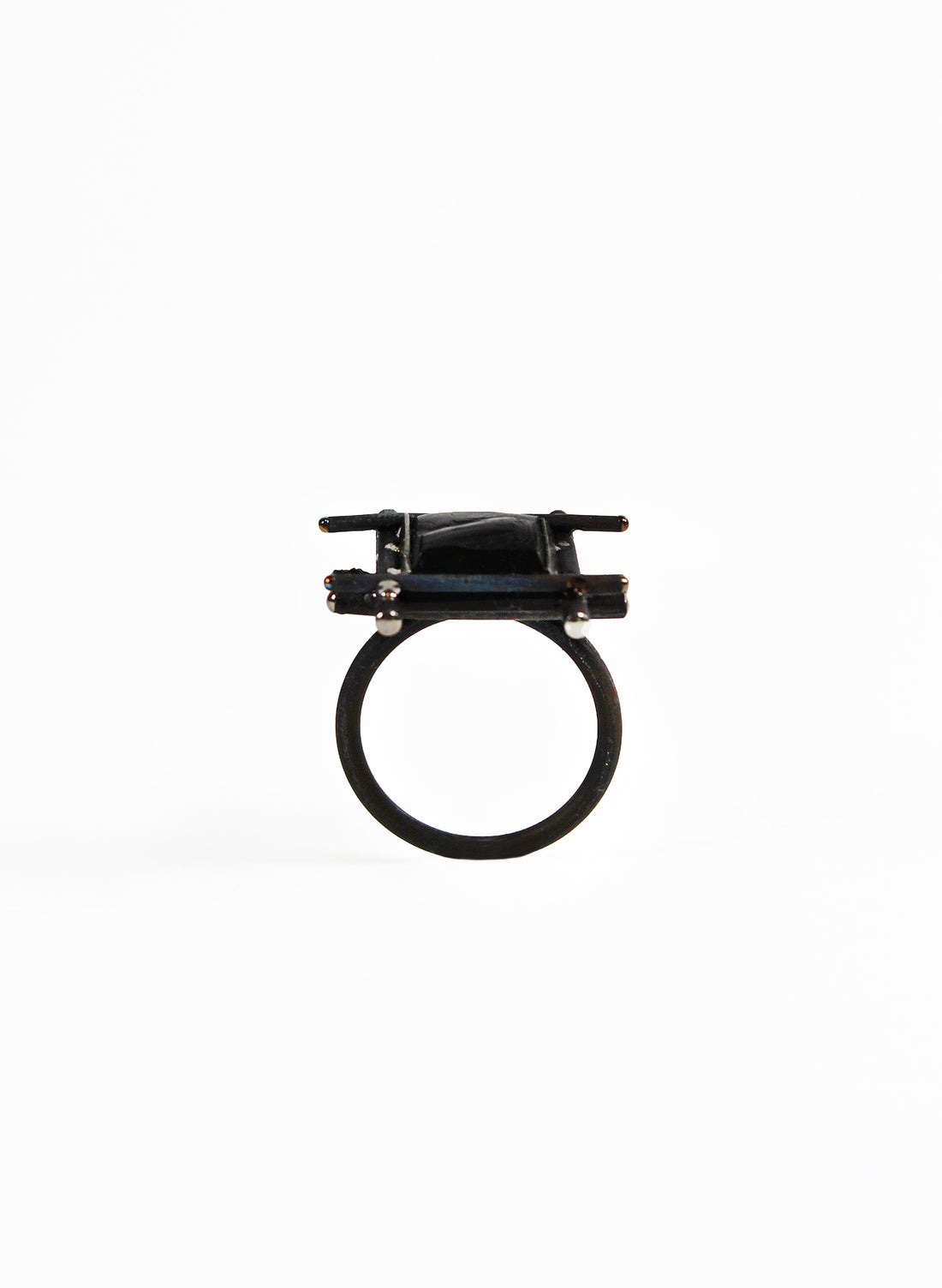 Black Stone + Titanium Ring