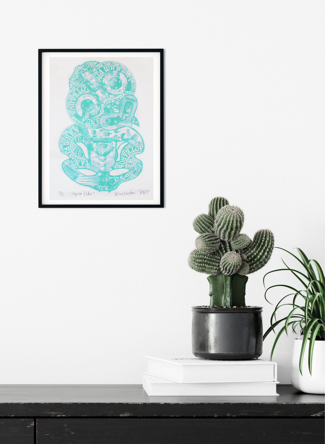 Aqua Tiki (A4) - Digital Print
