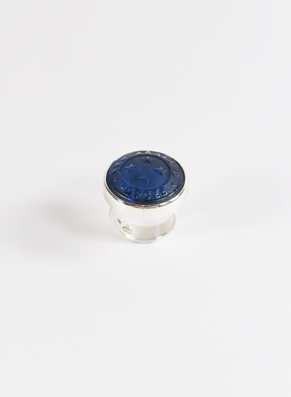 NZ Forces Signet Ring - Glass &amp; Sterling Silver Ring