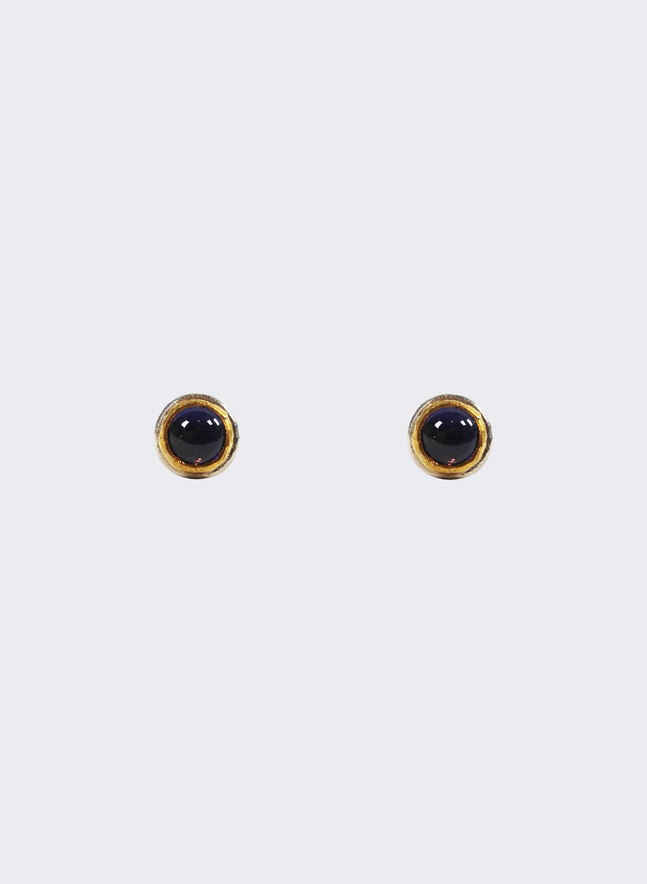 Iolite and Gold Studs