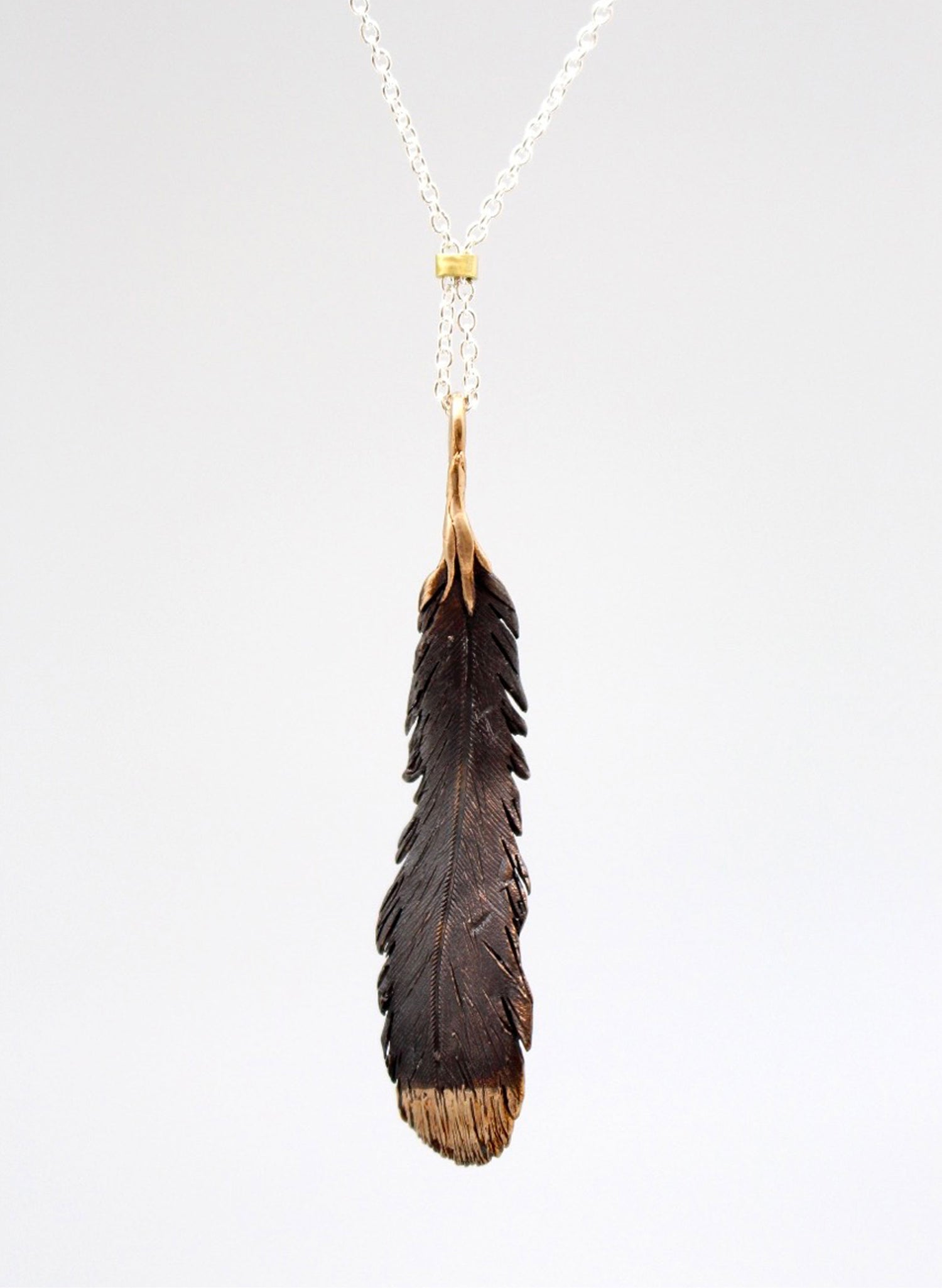 Huia Feather Necklace - Bronze