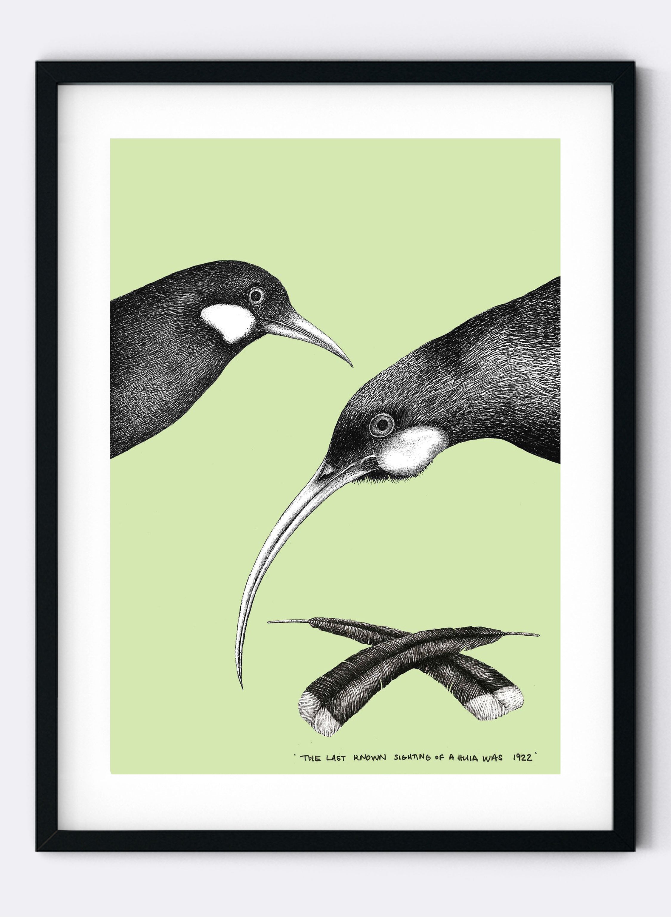 Huia (Green) - Digital Print