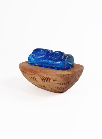Blue Glass Koauau + Waka Huia