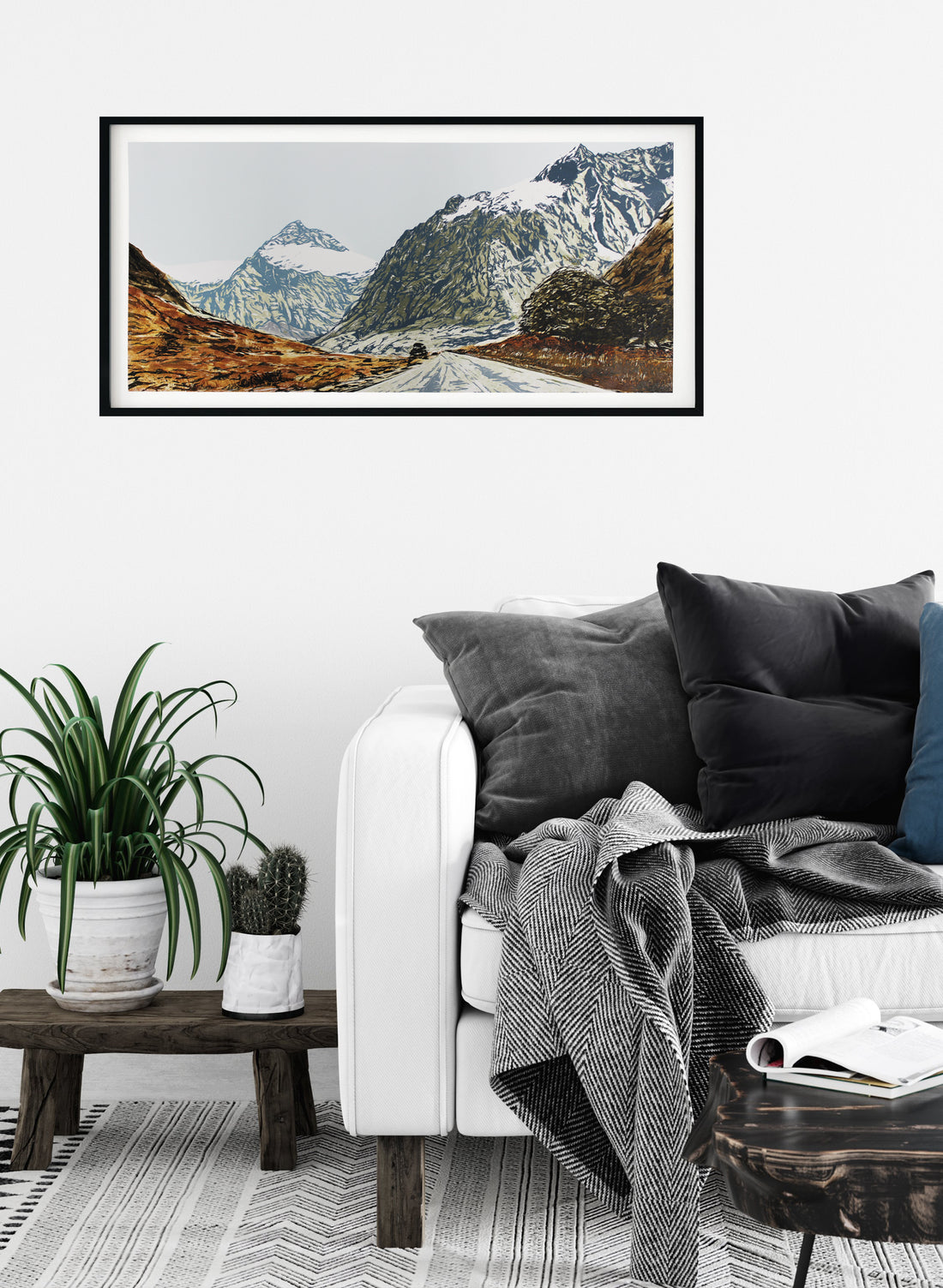 Milford Road - Woodblock Print