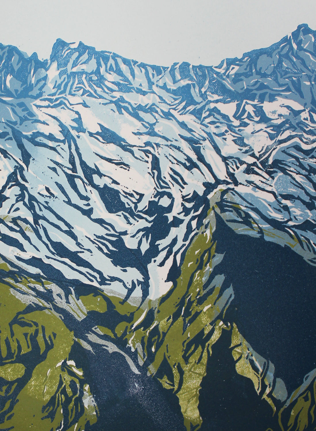 The Remarkables V - Woodblock Print