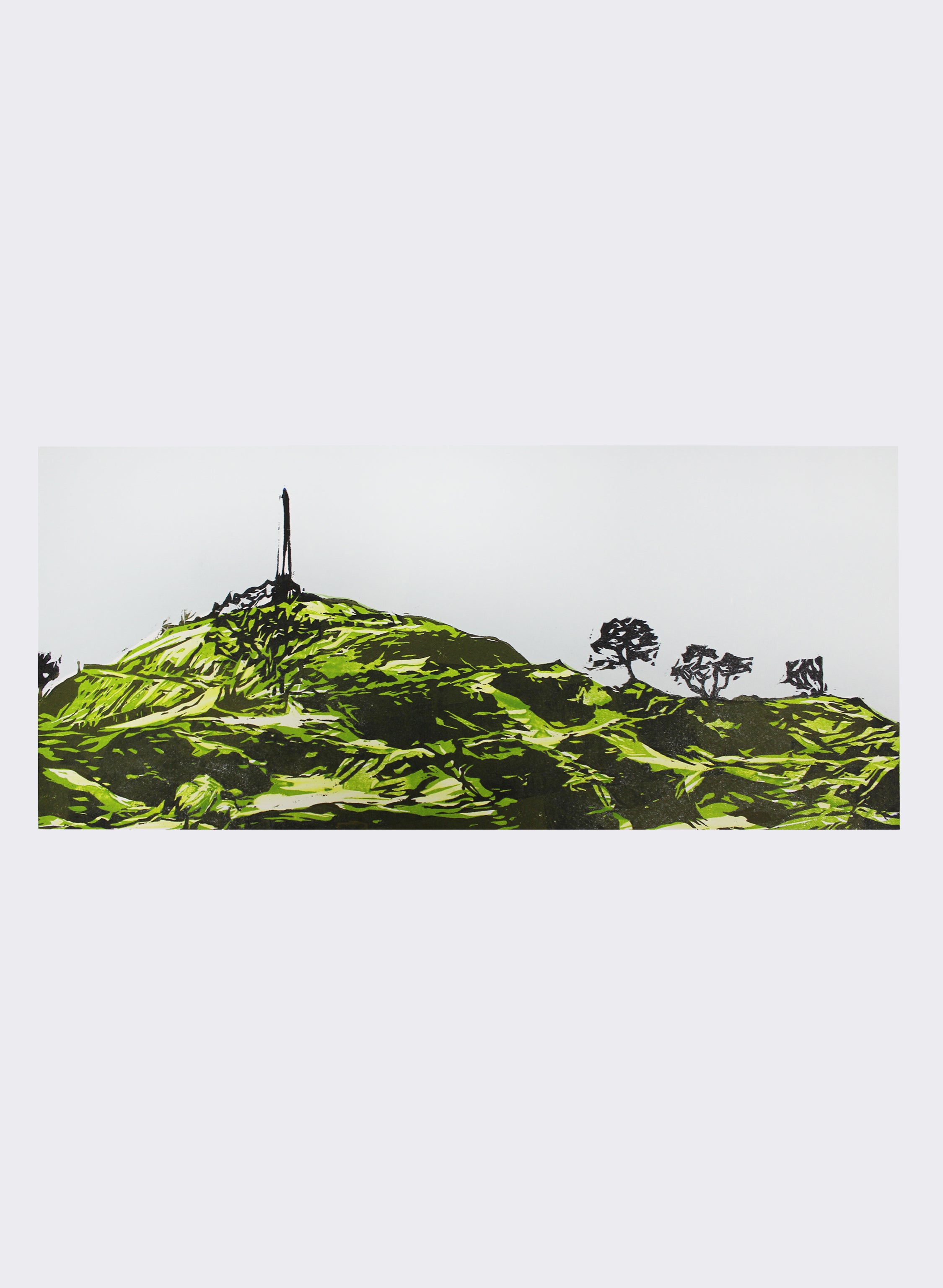 One Tree Hill - Woodblock Print