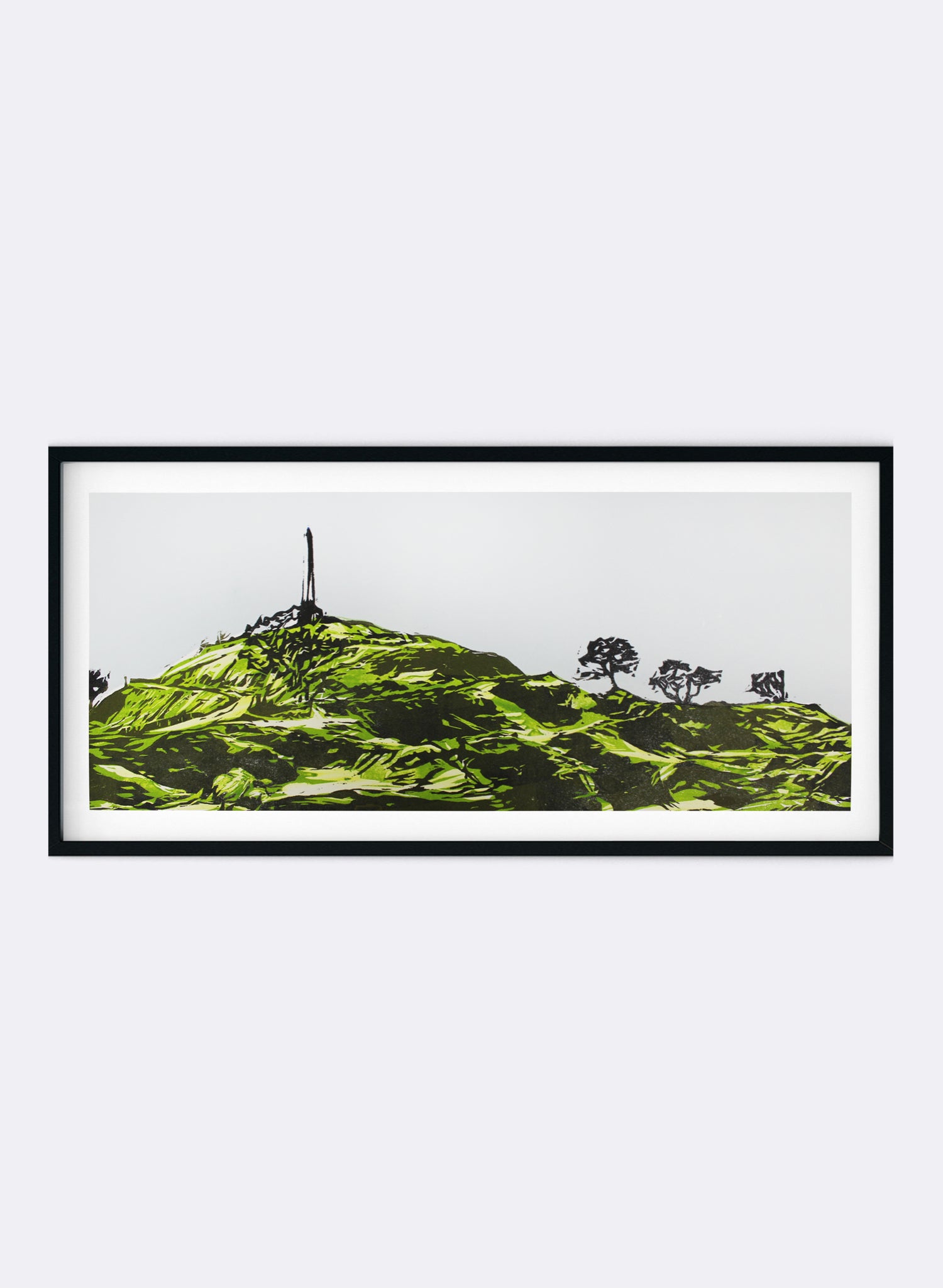 One Tree Hill - Woodblock Print