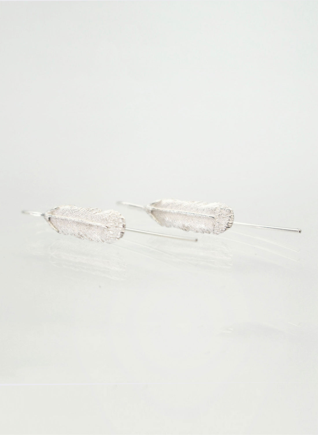 Small Feather Hook Earrings